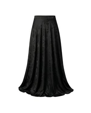 Janara Jones Jacquard Sakura Maxi Skirt - Black