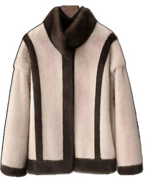 Wjy Studio London Galaxy Super Soft Eco-Friendly High Neck Mink Fur Short Coat Jacket - Pink