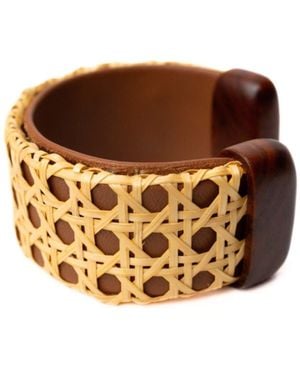 Whale Tail Weaving Centre Street Cuff - Brown