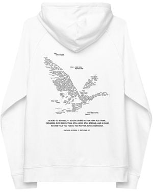 Anchor and Crew Seven You Are Enough X Mental Health Editions Organic Cotton Hoodie - White