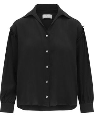 Auguri Silk Shirt - Black