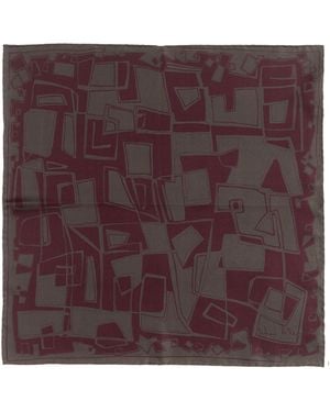 Richard Allan London Claret Hepworth Silk Neckerchief - Purple