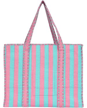 Conscious Yoga Collective The Stripe Tote - Blue