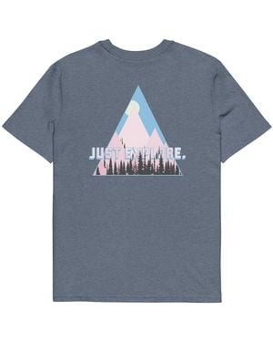 Anchor and Crew Heather Just Explore. Seeker Organic Cotton T-Shirt - Blue