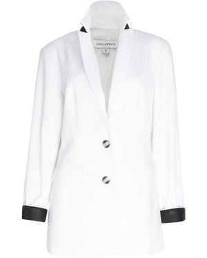 Circular Path Donna Blazer - White