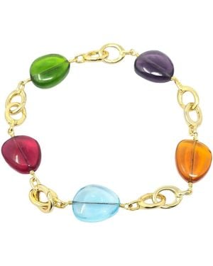 Harfi Statement Personalised Birthstone Charm Camelia Bracelet - Blue