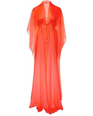 BLUZAT Neon Orange Kaftan - Red