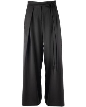 Una Berzina Wide-Leg Pants With Asymmetrical Closure - Black
