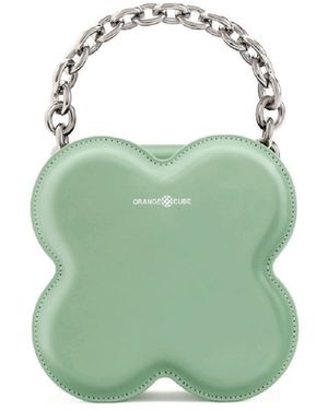 Orange Cube Large Lucky Clover Handbag - Green