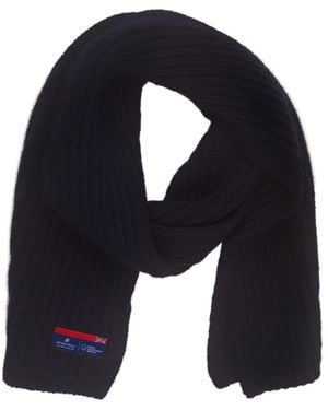Arthur Beale Maritime Wool Scarf - Blue