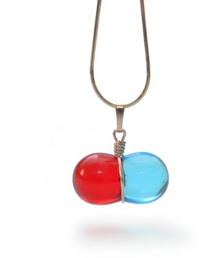 Laura Daili Fire & Water Harmony Glass Pendant - White