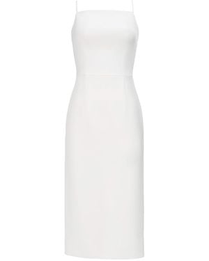 Nomi Fame Ora Crepe Satin Midi Dress With Adjustable Straps - White