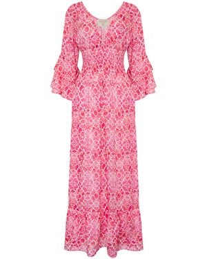 Sophia Alexia Mosaic Sorrento Maxi Dress - Pink