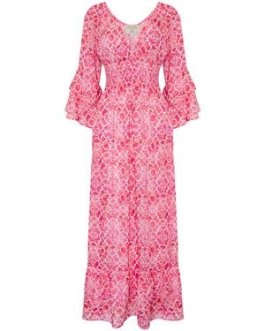 Sophia Alexia Mosaic Sorrento Maxi Dress - Pink