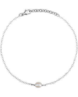 Kiri & Belle Mini Cara Single Pearl Sterling Bracelet - White