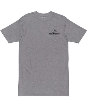 Anchor and Crew Heather Gustatory Originals Coffee Blossom Heavy Cotton Embroidered T-Shirt - Grey