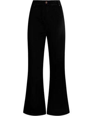 Why Mary Stepping Out Velvet Corduroy Pants - Black