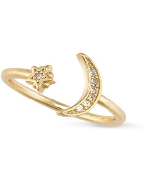 Elk & Bloom Moon & Star Ring - Metallic
