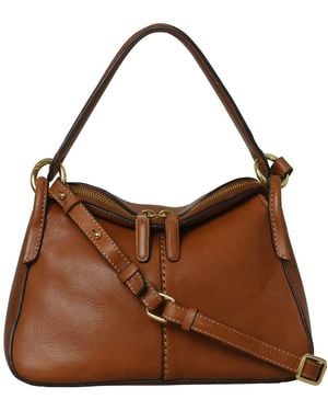 BELYSA Olivia, Cognac Leather Crossbody - Brown