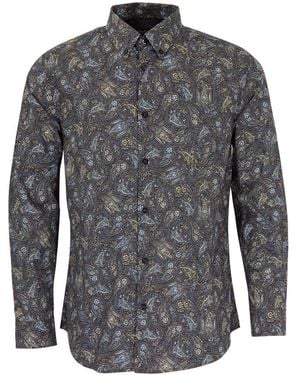 lords of harlech Morris Madrid Paisley Shirt - Grey