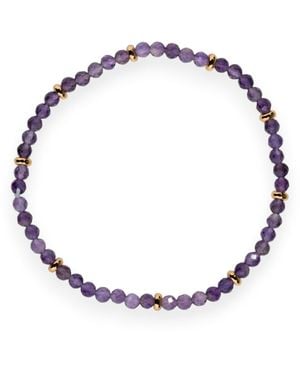 Belinda Jewelz Amethyst Beaded Bracelet - Metallic