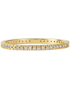 BLOOMTINE | Earth Angel HQ Illuminess Premium Vermeil French Pavé Sparkle Stacking Ring - Metallic