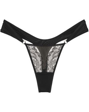 Perilla Lingerie Elin Straps Thong - Black