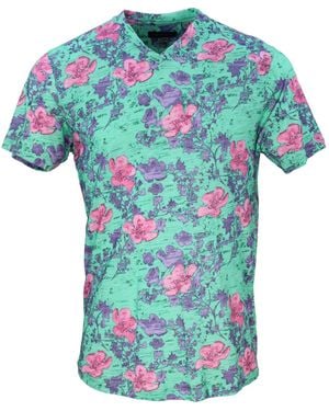lords of harlech Maze Oriental Hibiscus Jade - Multicolour