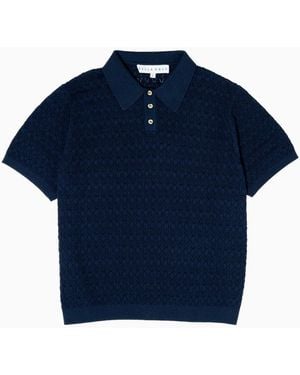 FELLA SWIM Lionel Knitted Polo - Blue
