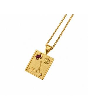 Cier Cancer Zodiac Necklace - Metallic