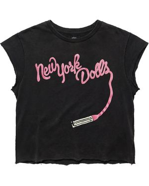 Other New York Dolls Lipstick Raw Edge Vintage Band T-Shirt - Black