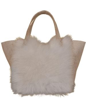 Owen Barry Sheepskin Toscana Grab Bag Ivory Hawes - Gray