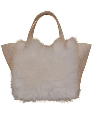 Owen Barry Sheepskin Toscana Grab Bag Ivory Hawes - Grey