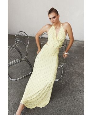 NAZLI CEREN Haley Long Jersey Skirt - Yellow