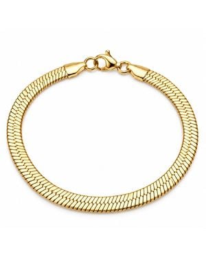 Outrage London Flat Herringbone Bracelet - Metallic