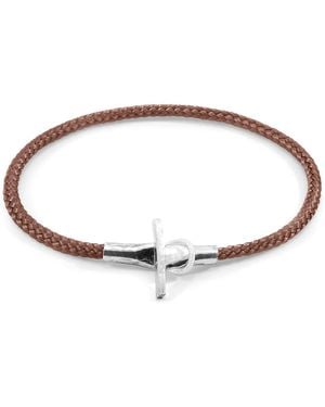 Anchor and Crew Copper Cambridge & Rope Bracelet - Brown