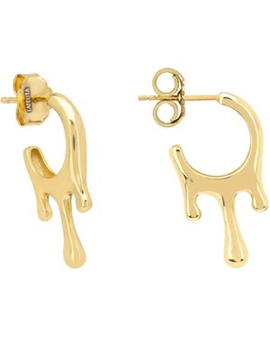 LÁTELITA London Mini Magma Hoop Earrings - Metallic