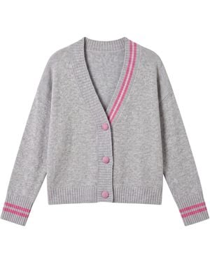 Brodie Cashmere Courtney Comfy Cashmere Cardigan - Grey