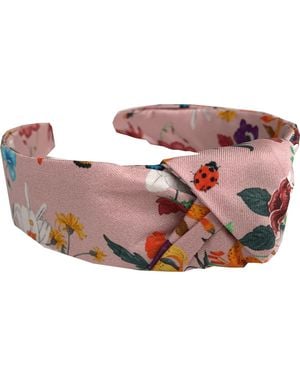 Lazyjack Press La Vie En Rose Italian Silk Knotted Headband - Pink