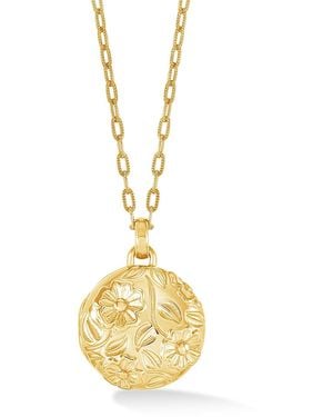 Dower & Hall Forget Me Not Locket - Metallic