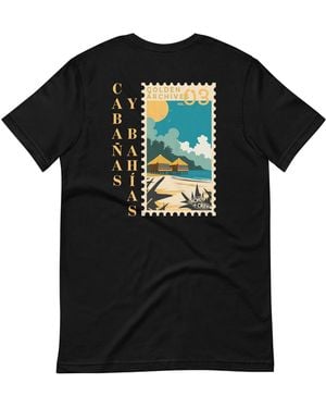 Anchor and Crew Golden Archives Postmark Organic Cotton T-Shirt - Black