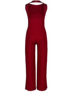Marianne by Marie Jordane Marylin Jumpsuit Open Back Chili - Red