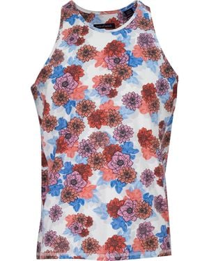 lords of harlech Tedford Snap Floral Tank - Red