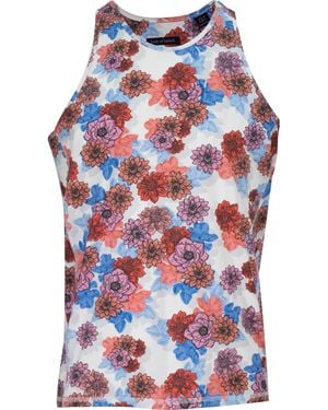 lords of harlech Tedford Snap Floral Tank - Red