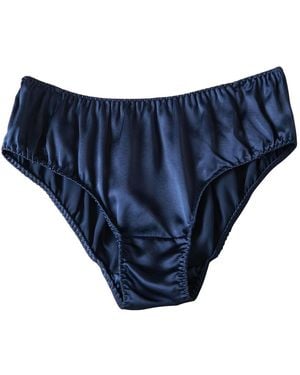 Soft Strokes Silk Set Of Two Pure Mulberry Silk Bikini Pantie - Blue