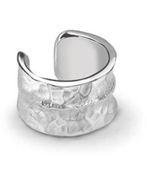 Dower & Hall Double Concave Nomad Ear Cuff - White