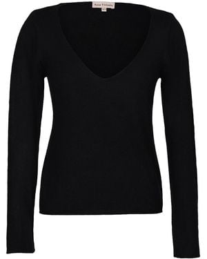 Anse Victorin Odette Silk Cashmere Pullover - Black