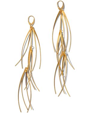 Jaredjamin Long Tinsel Earrings - White