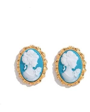 Chanel Joan Elkayam Victorian Style Earrings - Blue