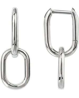 Harfi Convertible Paperclip Drop Earrings - White